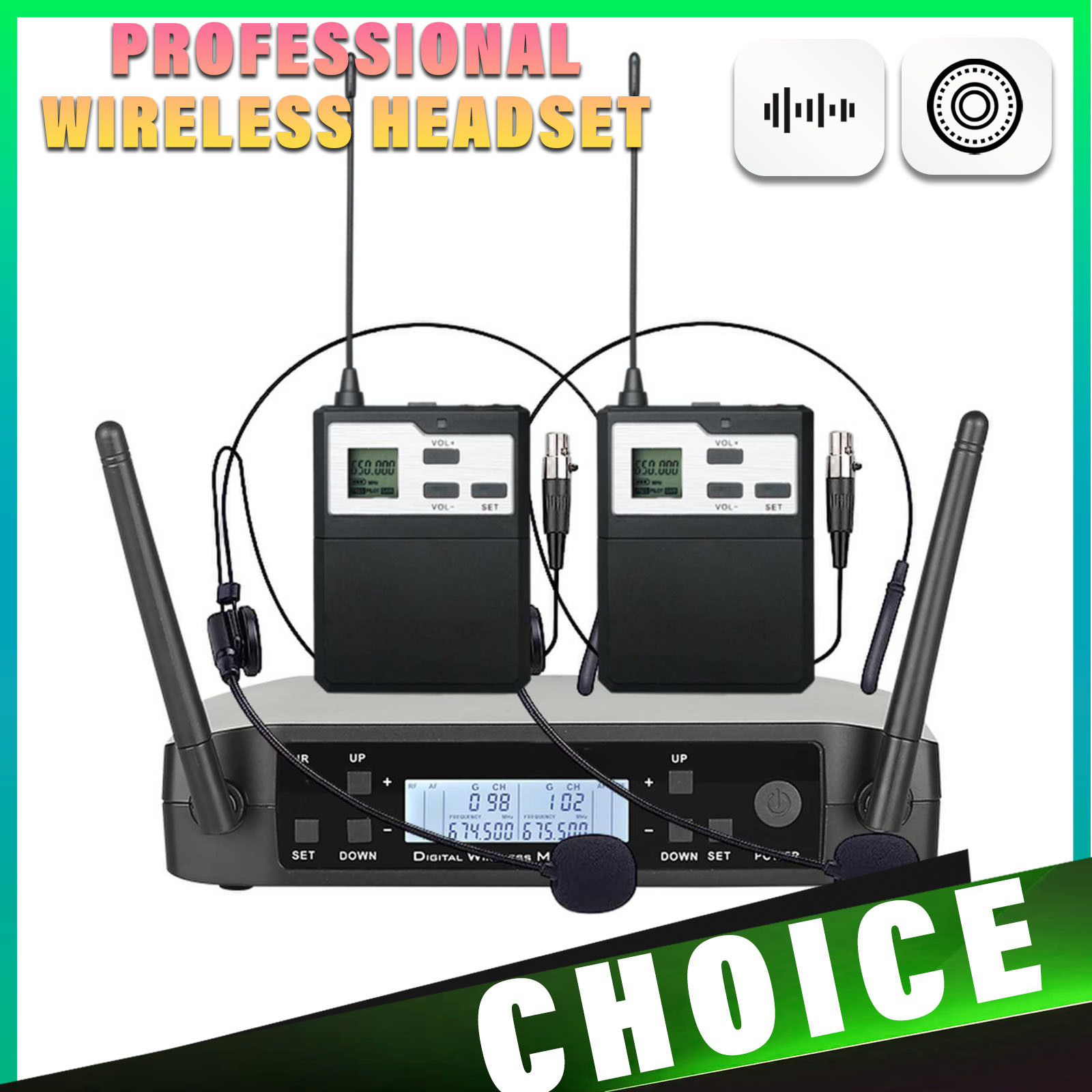 Shure Mic Sm58 - Draadloze UHF-headsetmicrofoon met 33ft zendbereik voor