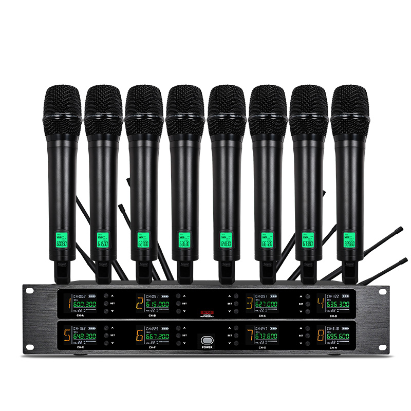 Shure Mic Sm58 - Professionele draadloze UHF-microfoon met 8 kanalen,