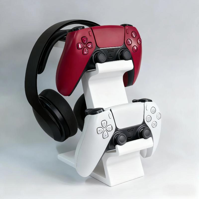 Headphone Stand Desk - ● 3-in-1 controllerstandaard voor bureau met