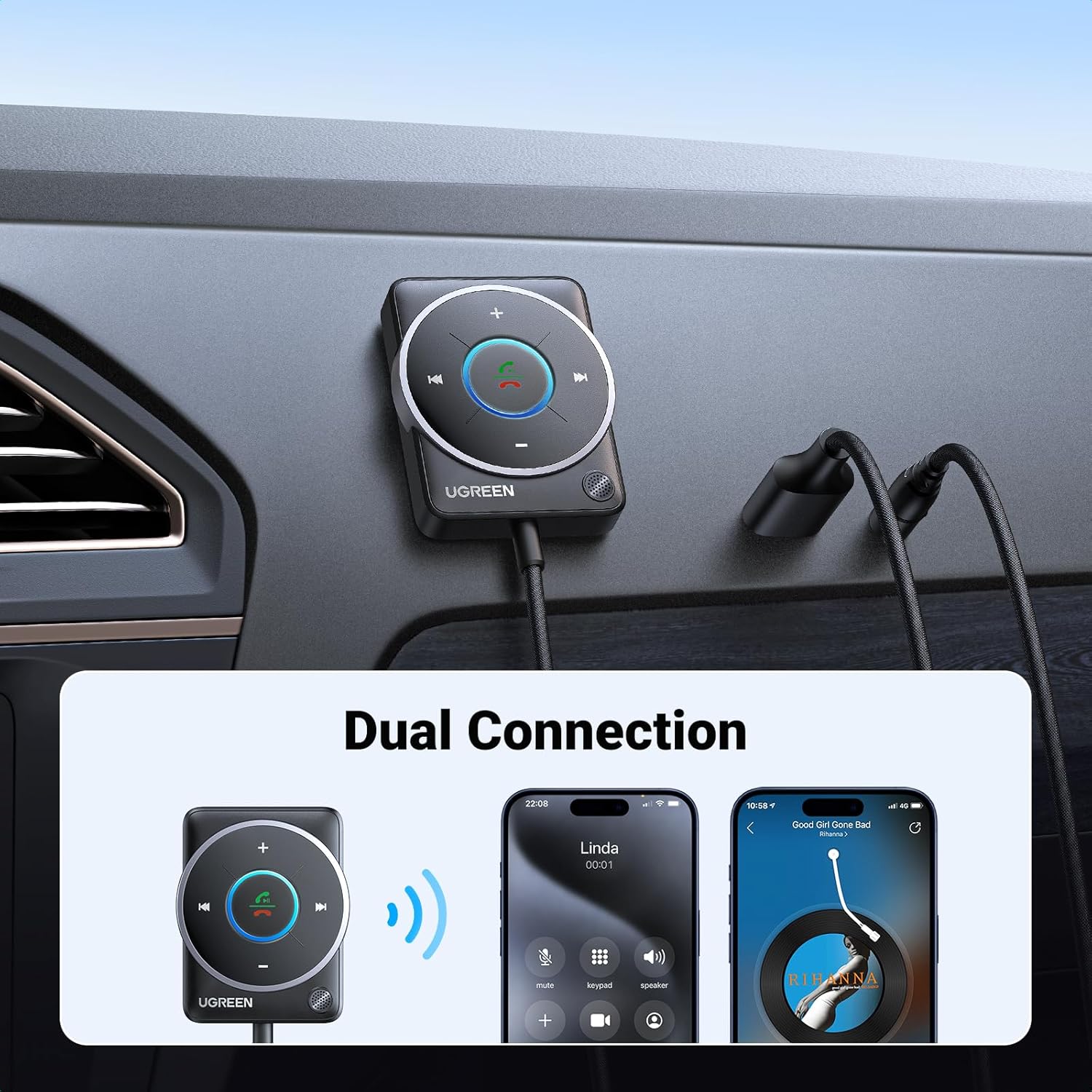 UGREEN Bluetooth 5.4 Aux-autoa - Bluetooth Adapter Receiver recensie en prijs