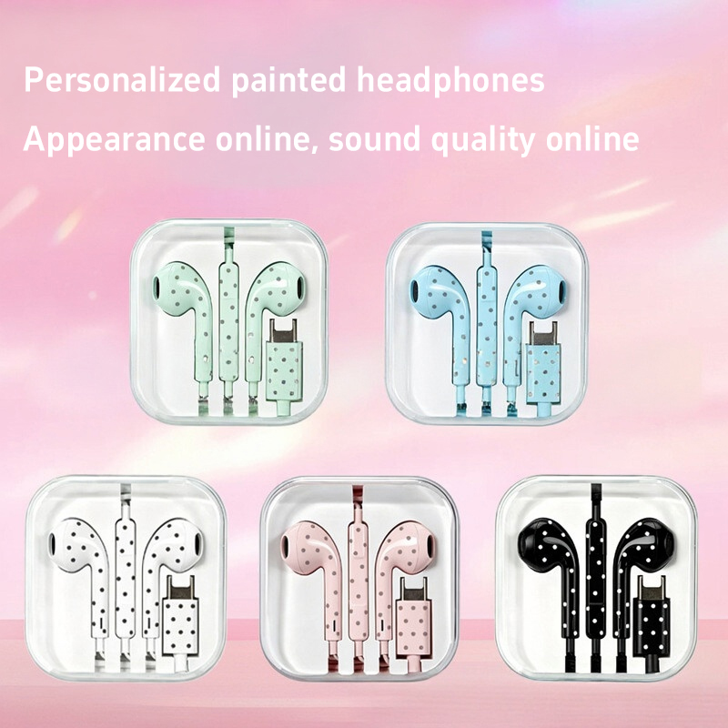 Leuke Polka-dot Stervormige Ty - Usb C Earphone recensie en prijs